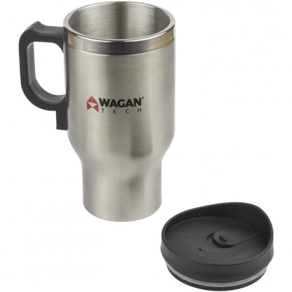 Wagan Tech 12-Volt Deluxe Double-Wall Stainless Steel Heated Travel Mug SpadezStore