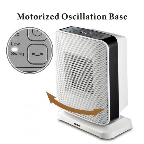 Optimus 3-Setting Portable Oscillation Ceramic Heater SpadezStore