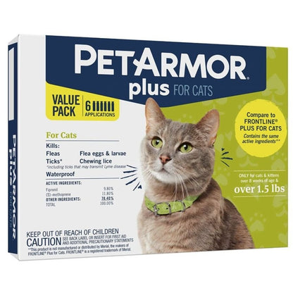 PetArmor Plus Flea and Tick Treatment for Cats (Over 1.5 Pounds) SpadezStore