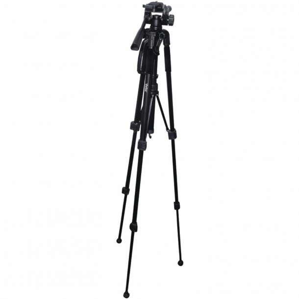 Vivitar Professional Tripod with 3-Way Fluid Pan Head 57 Inches SpadezStore