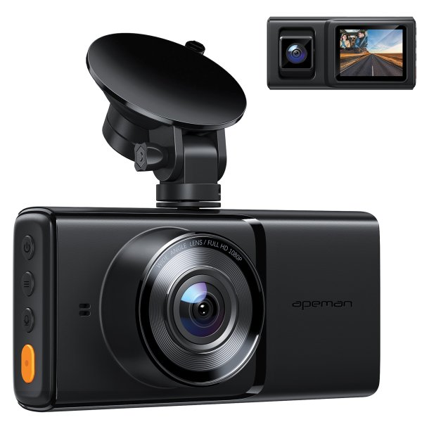 Apeman C680 Dual-Lens Dash Cam with 170°/140° Fields of View and 1080p Full HD SpadezStore