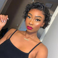 Curly Pixie Cut 13" x 4" Lace Front SpadezStore