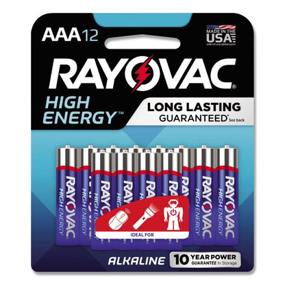 Rayovac High Energy Premium Alkaline AAA Battery, 12/Pack SpadezStore