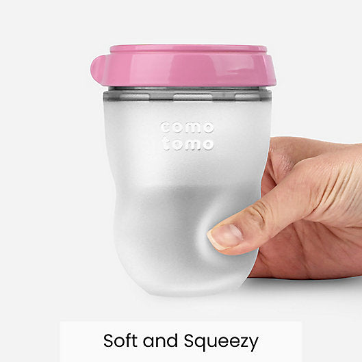 Comotomo Baby Bottle, Single Pack - 8oz - Pink SpadezStore