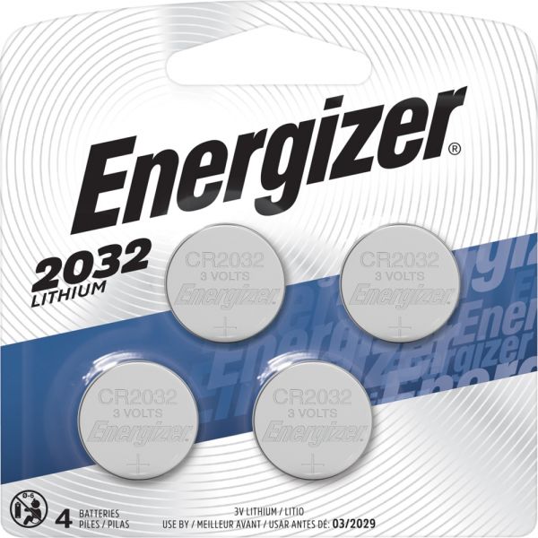 Energizer 2032 Lithium Coin Battery, 3V, 4/Pack SpadezStore