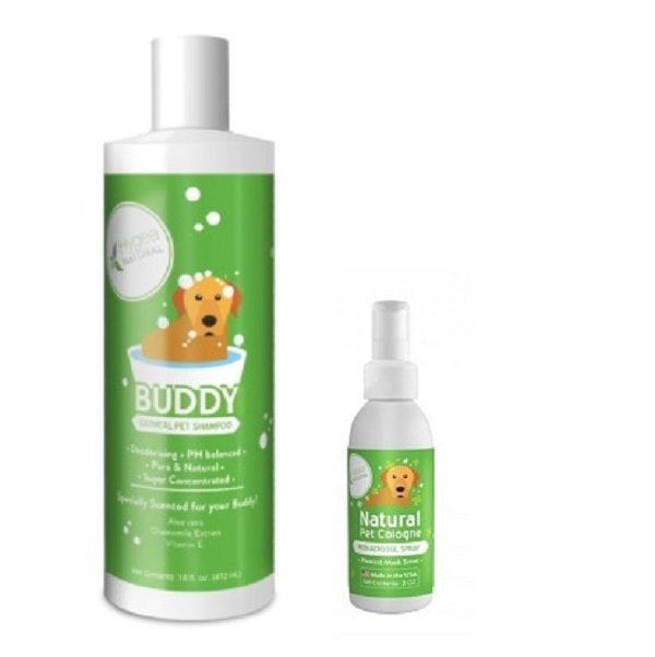 Hygea Natural Buddy Pet Combo; Includes Shampoo 16 oz + Cologne 3 oz SpadezStore