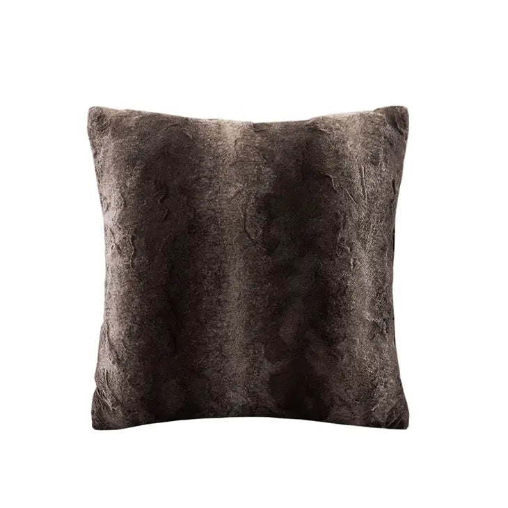 Zuri Faux Fur Square Pillow by Madison Park SpadezStore