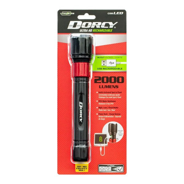 Dorcy 2,000-Lumen USB Rechargeable Flashlight with Powerbank SpadezStore