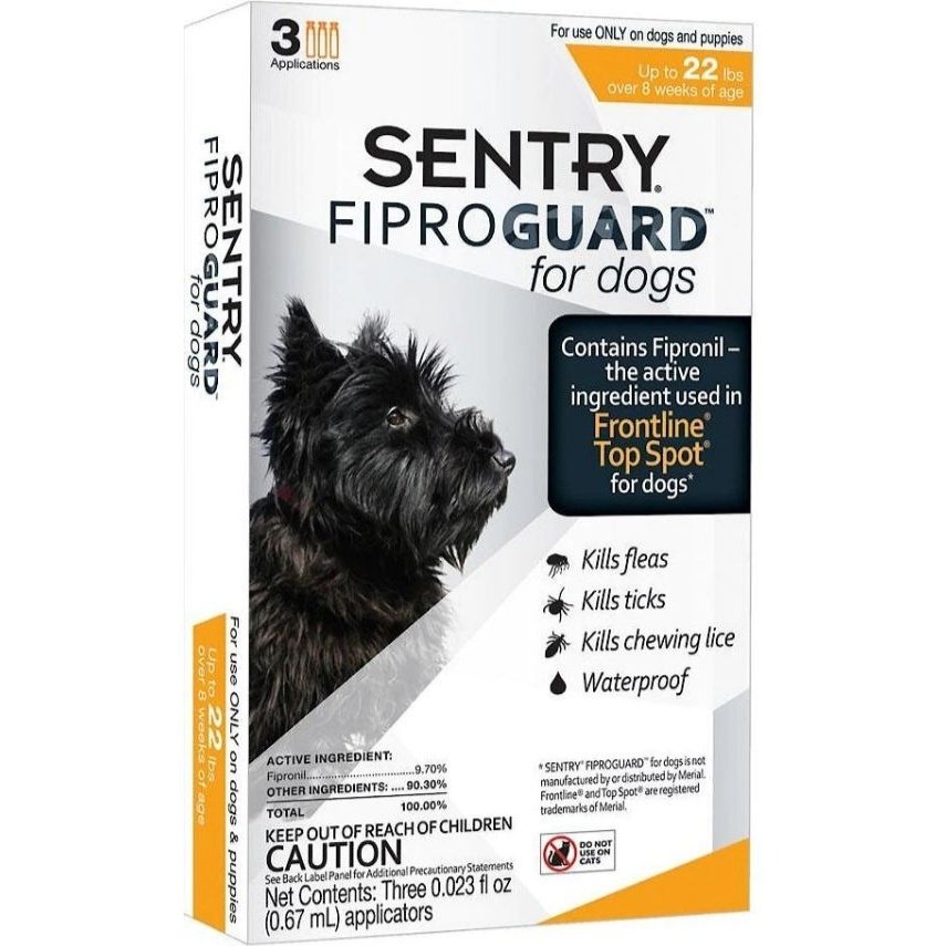 Sentry FiproGuard for Dogs 3 Applications SpadezStore