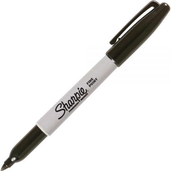 Sharpie Fine Tip Permanent Marker, Fine Bullet Tip, Black, 5/Pack SpadezStore