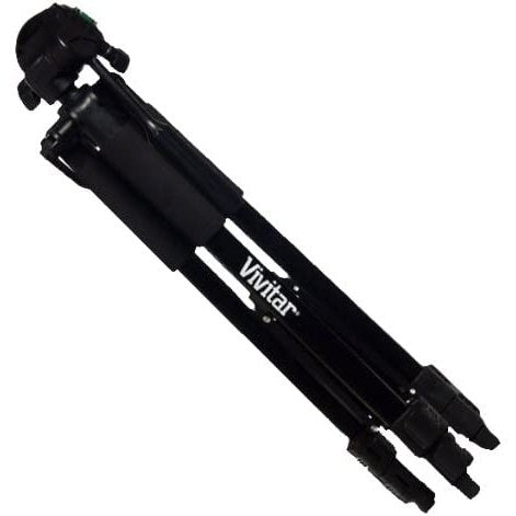 Vivitar Professional Tripod with 3-Way Fluid Pan Head 57 Inches SpadezStore